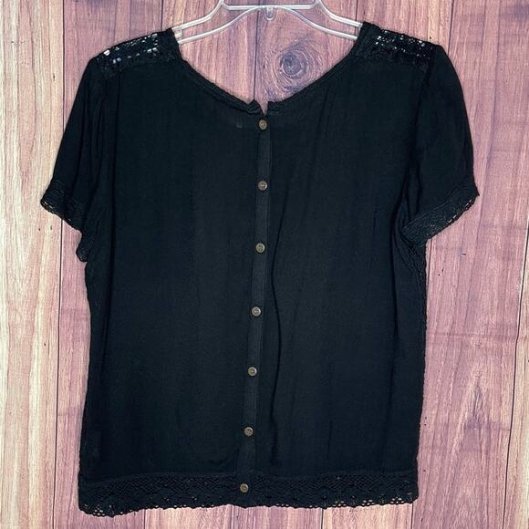 Free People Crocheted Needlepoint graphic Top - Picture 9 of 9